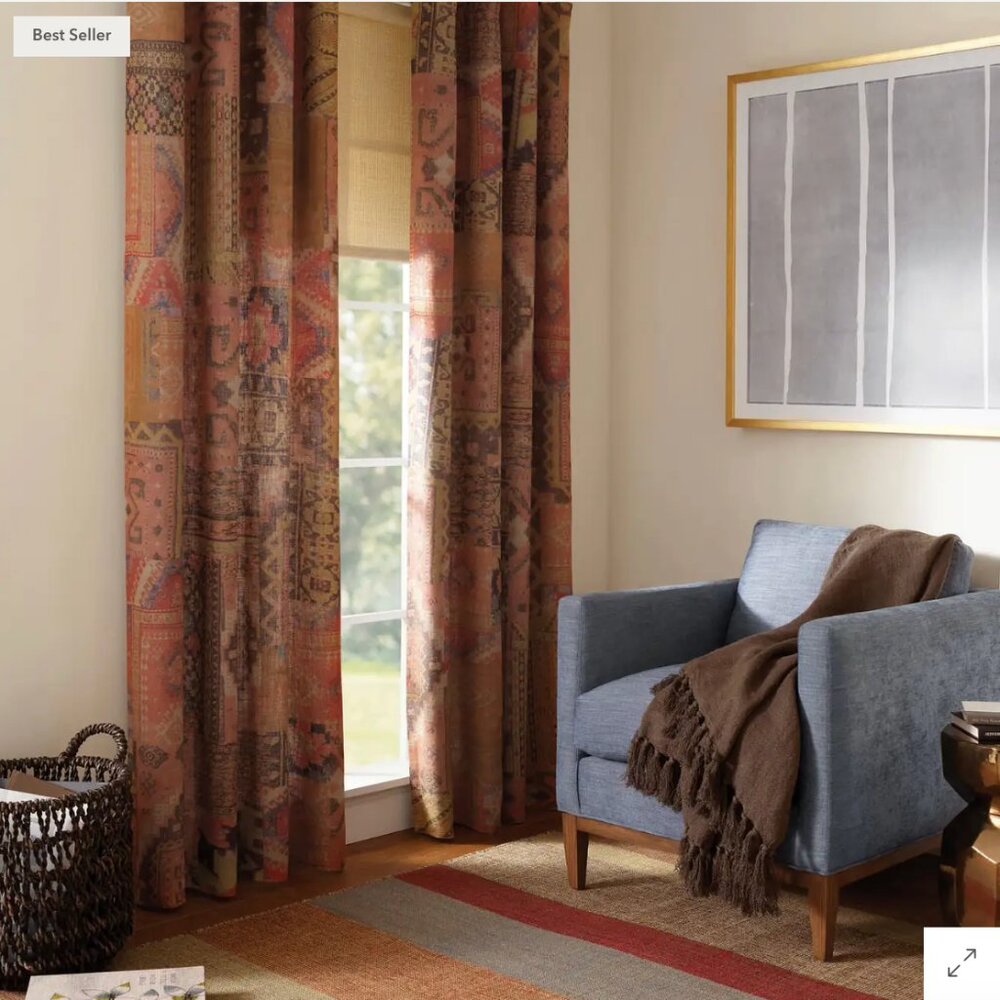 Pine Cone Hill Anatolia Linen Curtain Panel (Set of 2)